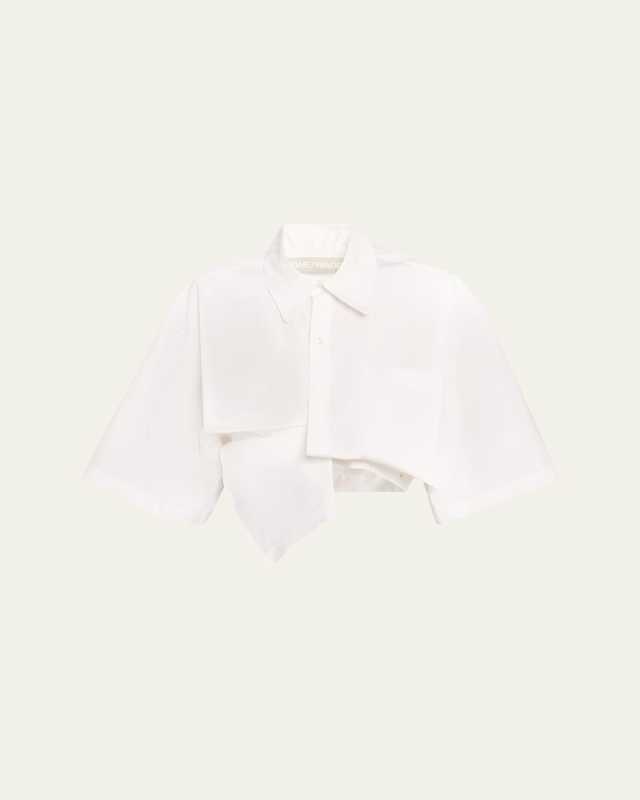 Flip Draped Cotton Top